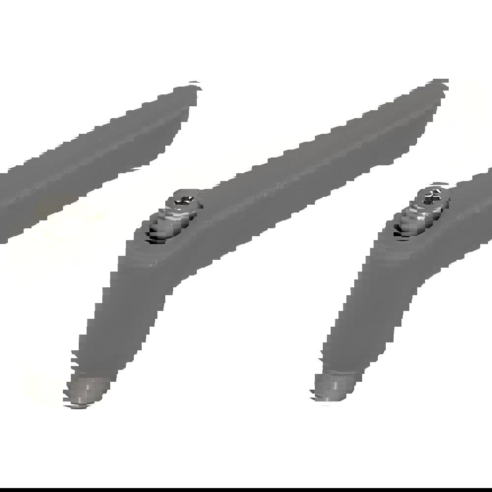 Threaded Adjustable Clamping Handle: M6 x 1.00 Thread, 14 mm Hub Dia, Fiberglass Reinforced Nylon Thermoplastic